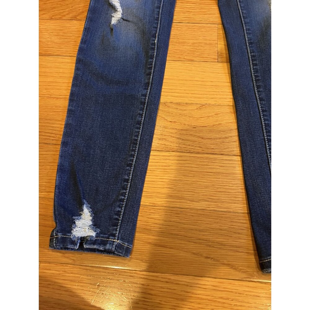 Kancan Button Front Distressed Jeans Size 26 - image 2